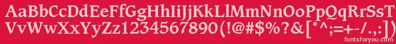 CaxtonstdBold Font – Pink Fonts on Red Background