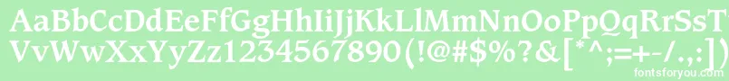 CaxtonstdBold Font – White Fonts on Green Background