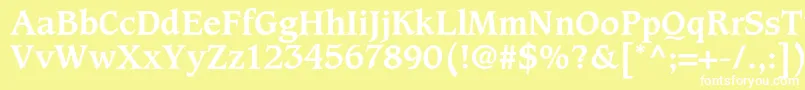 CaxtonstdBold Font – White Fonts on Yellow Background