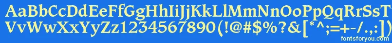 CaxtonstdBold Font – Yellow Fonts on Blue Background