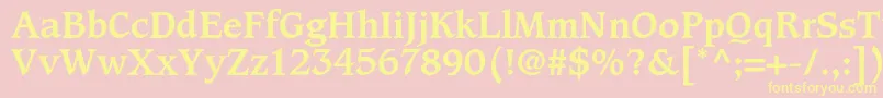 CaxtonstdBold Font – Yellow Fonts on Pink Background