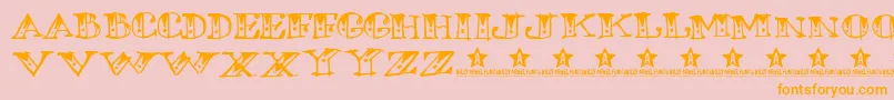 RosetatTrial Font – Orange Fonts on Pink Background