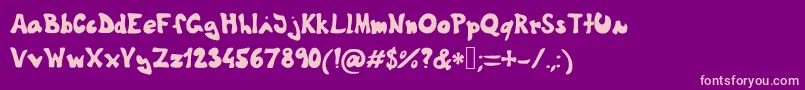 Theshyfamilyfont Font – Pink Fonts on Purple Background