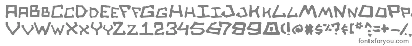 SkullSalad-fontti – harmaat kirjasimet valkoisella taustalla