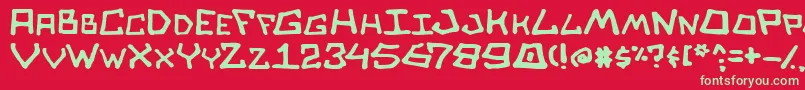 SkullSalad Font – Green Fonts on Red Background