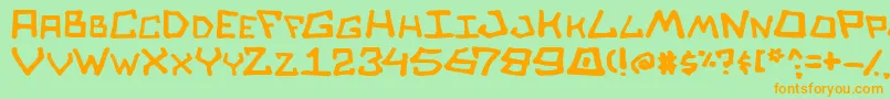 SkullSalad Font – Orange Fonts on Green Background