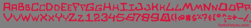 SkullSalad Font – Red Fonts on Gray Background