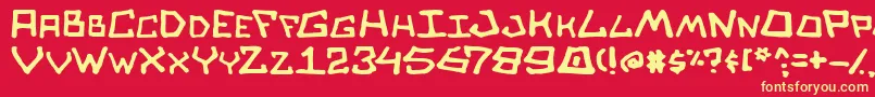 SkullSalad Font – Yellow Fonts on Red Background