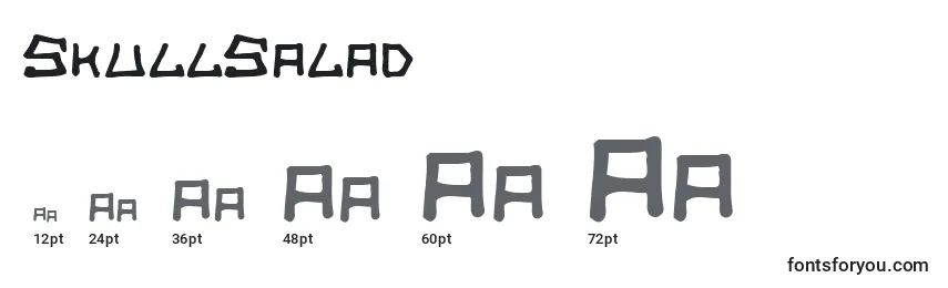 Размеры шрифта SkullSalad