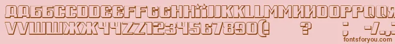 fuente RussianSpringShadow – Fuentes Marrones Sobre Fondo Rosa