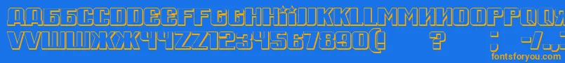 fuente RussianSpringShadow – Fuentes Naranjas Sobre Fondo Azul