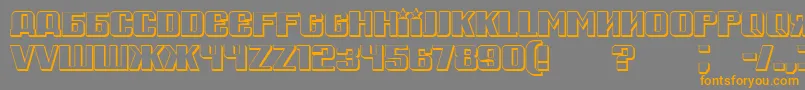 RussianSpringShadow Font – Orange Fonts on Gray Background