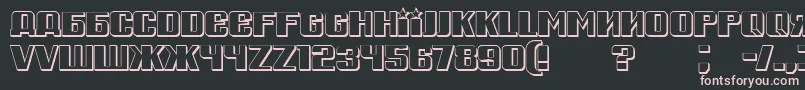 RussianSpringShadow Font – Pink Fonts on Black Background