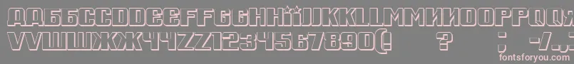フォントRussianSpringShadow – 灰色の背景にピンクのフォント