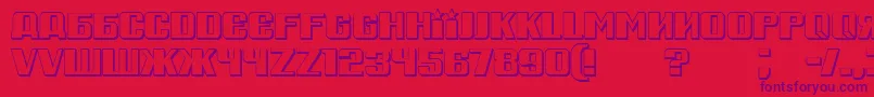 RussianSpringShadow Font – Purple Fonts on Red Background