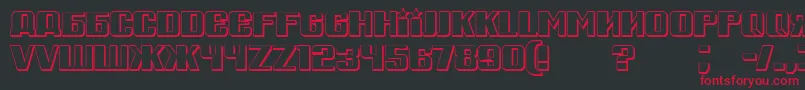 RussianSpringShadow Font – Red Fonts on Black Background