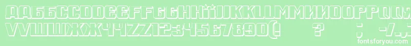 RussianSpringShadow Font – White Fonts on Green Background