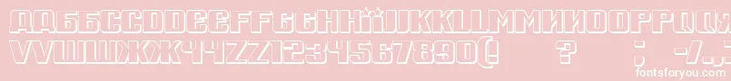 RussianSpringShadow Font – White Fonts on Pink Background