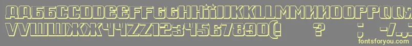RussianSpringShadow Font – Yellow Fonts on Gray Background