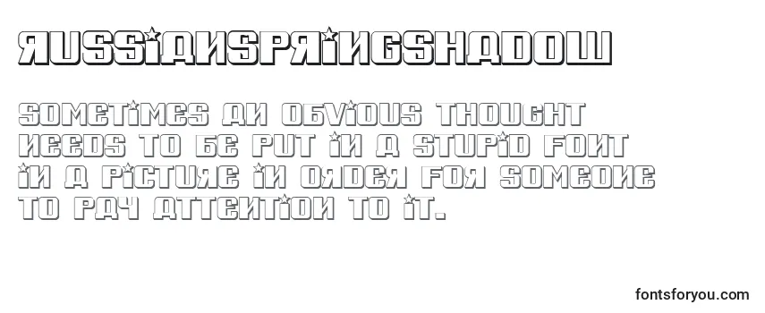 RussianSpringShadow Font