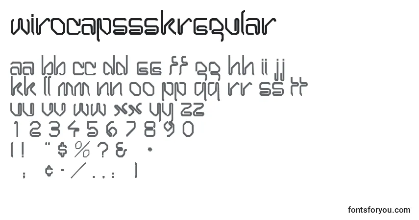 Шрифт WirocapssskRegular – алфавит, цифры, специальные символы