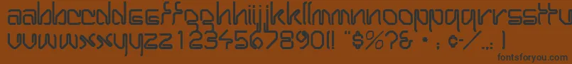 WirocapssskRegular Font – Black Fonts on Brown Background