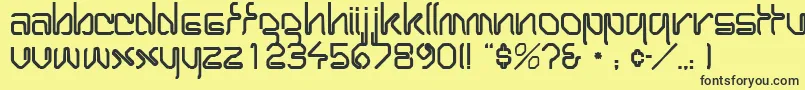 WirocapssskRegular Font – Black Fonts on Yellow Background