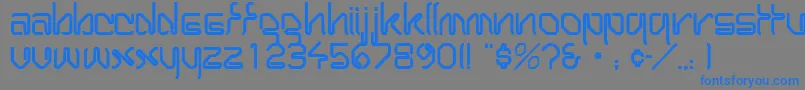 WirocapssskRegular Font – Blue Fonts on Gray Background