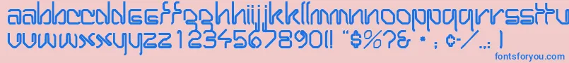WirocapssskRegular Font – Blue Fonts on Pink Background