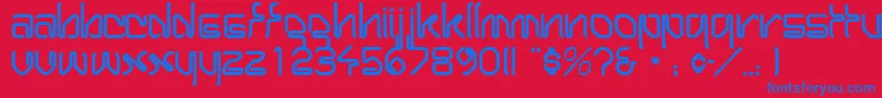 WirocapssskRegular Font – Blue Fonts on Red Background