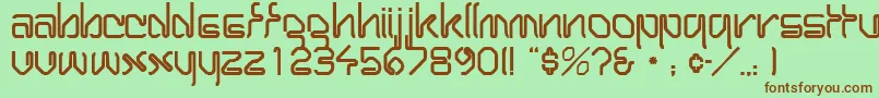 WirocapssskRegular Font – Brown Fonts on Green Background