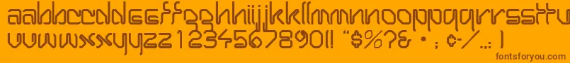WirocapssskRegular Font – Brown Fonts on Orange Background