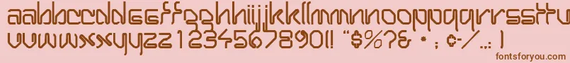 WirocapssskRegular Font – Brown Fonts on Pink Background