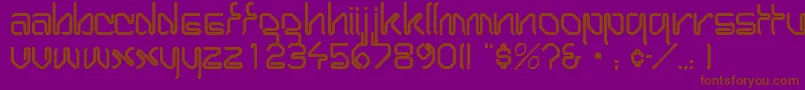 WirocapssskRegular Font – Brown Fonts on Purple Background