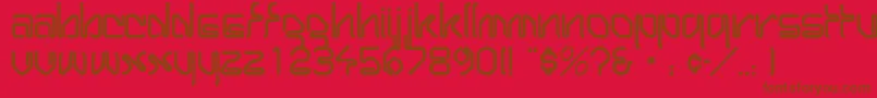 WirocapssskRegular Font – Brown Fonts on Red Background