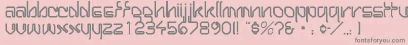 WirocapssskRegular Font – Gray Fonts on Pink Background