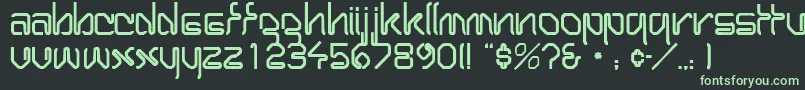 WirocapssskRegular Font – Green Fonts on Black Background