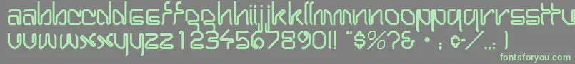 WirocapssskRegular Font – Green Fonts on Gray Background