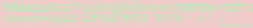 WirocapssskRegular Font – Green Fonts on Pink Background