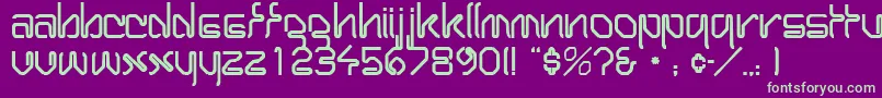 WirocapssskRegular Font – Green Fonts on Purple Background