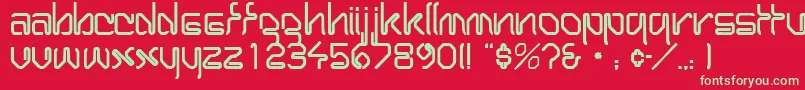 WirocapssskRegular Font – Green Fonts on Red Background