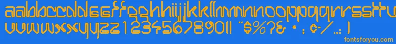 WirocapssskRegular Font – Orange Fonts on Blue Background