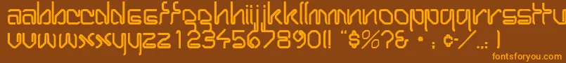 WirocapssskRegular Font – Orange Fonts on Brown Background