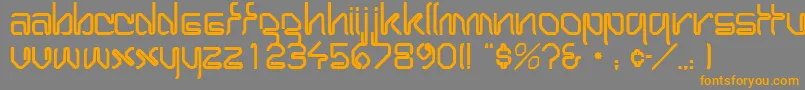 WirocapssskRegular Font – Orange Fonts on Gray Background