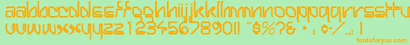 WirocapssskRegular Font – Orange Fonts on Green Background