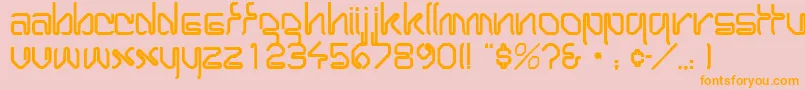 WirocapssskRegular Font – Orange Fonts on Pink Background