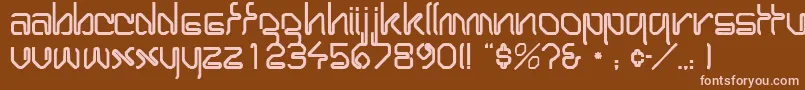 WirocapssskRegular Font – Pink Fonts on Brown Background