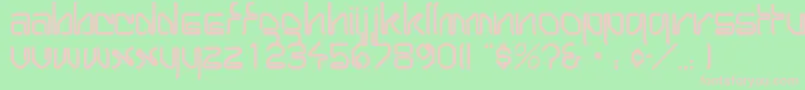 WirocapssskRegular Font – Pink Fonts on Green Background