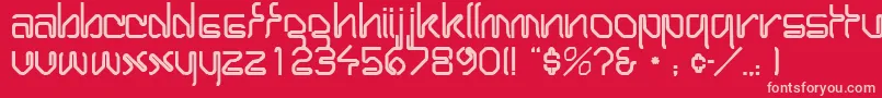 WirocapssskRegular Font – Pink Fonts on Red Background