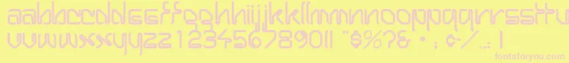 WirocapssskRegular Font – Pink Fonts on Yellow Background